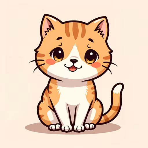 Cute Cartoon Cat