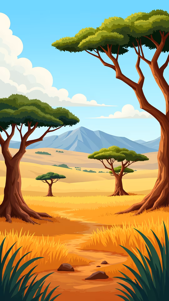 Desert Landscape Illustration