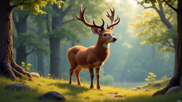Forest Deer Illustration
