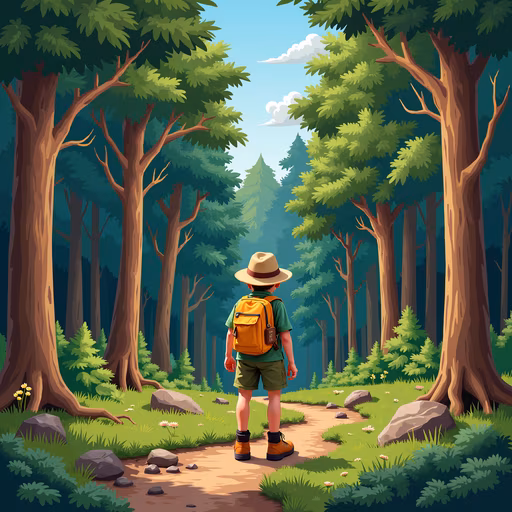 Forest Journey Illustration