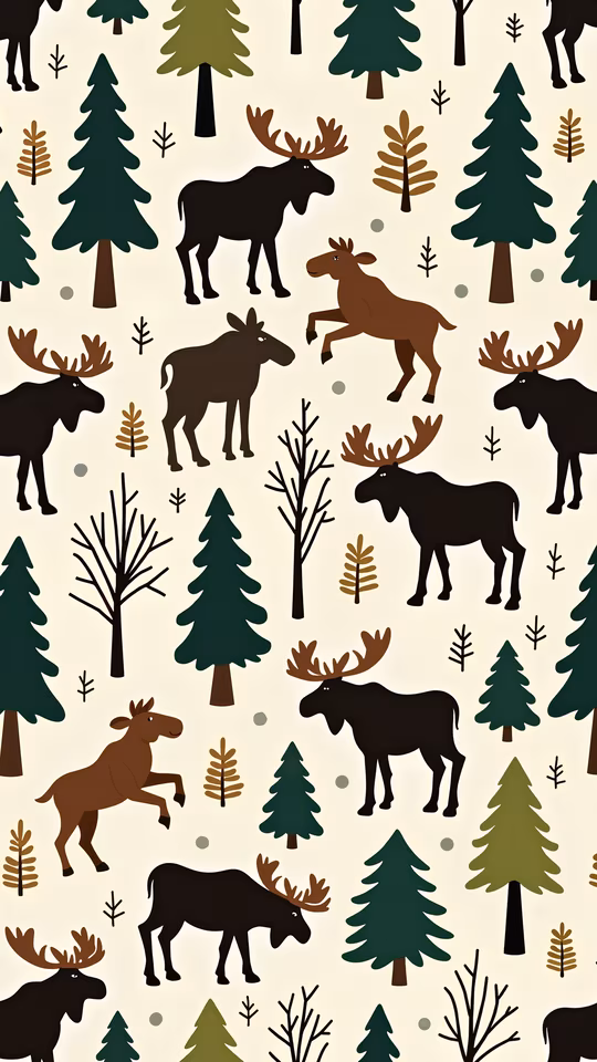 Forest Moose Pattern