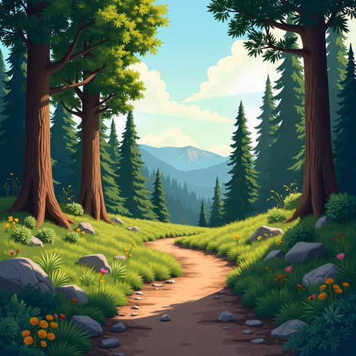 Forest Path Illustration