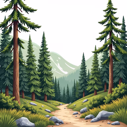 Forest Path Illustration