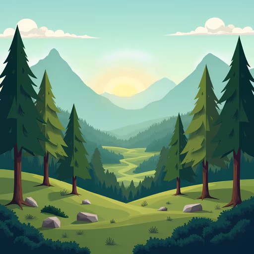 Forest Valley Illustration