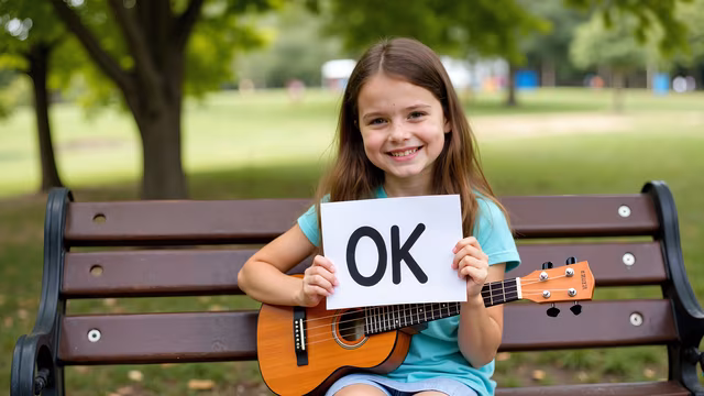 Girl Holding 'OK' Sign
