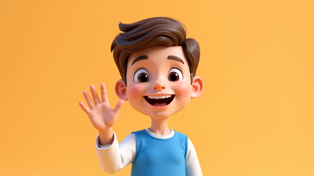 Happy Cartoon Character
