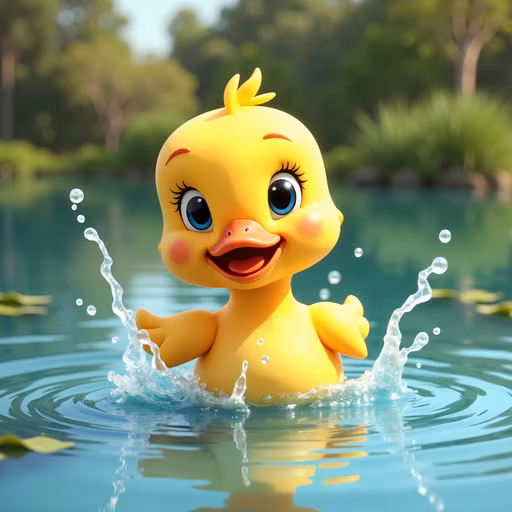 Happy Duck Illustration