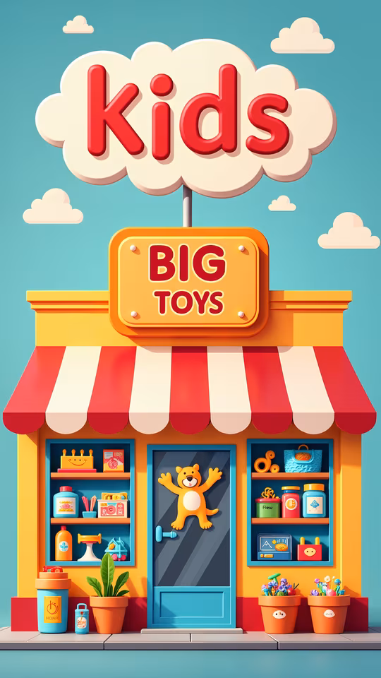 Kids Big Toys Illustration
