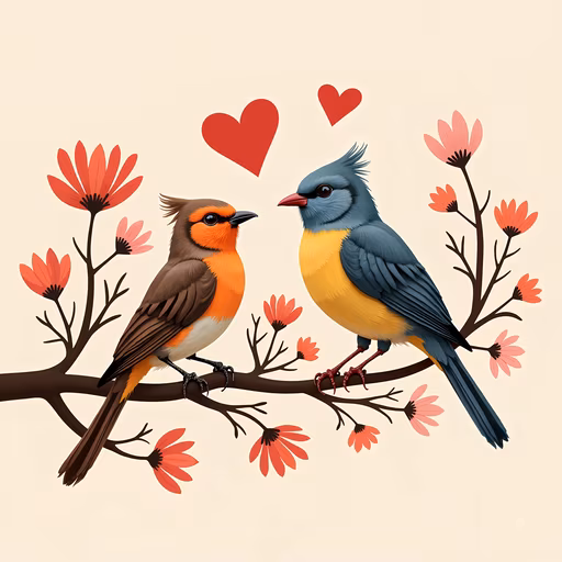 Love Birds Illustration