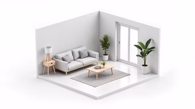 Minimalist Living Room Illustration