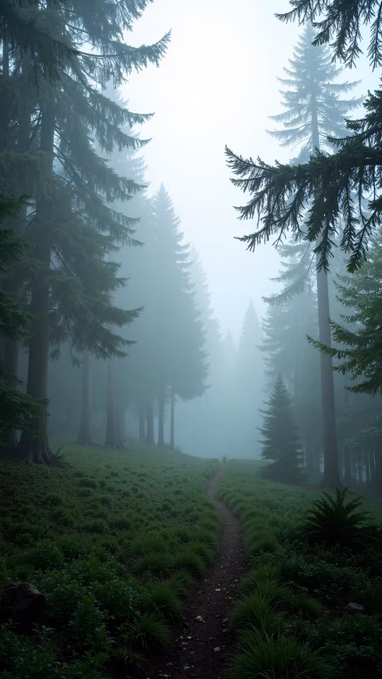 Misty Forest Path