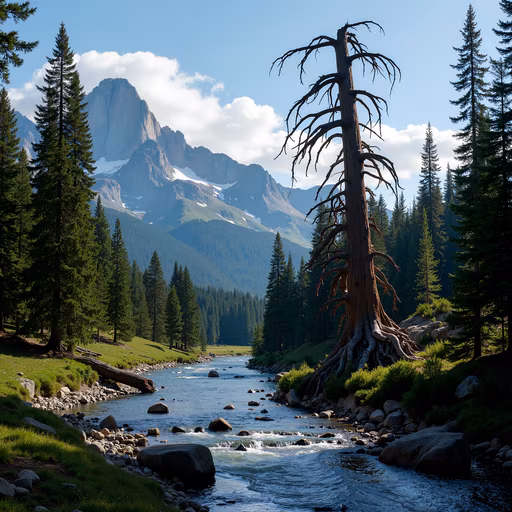 Mountain River Landscape