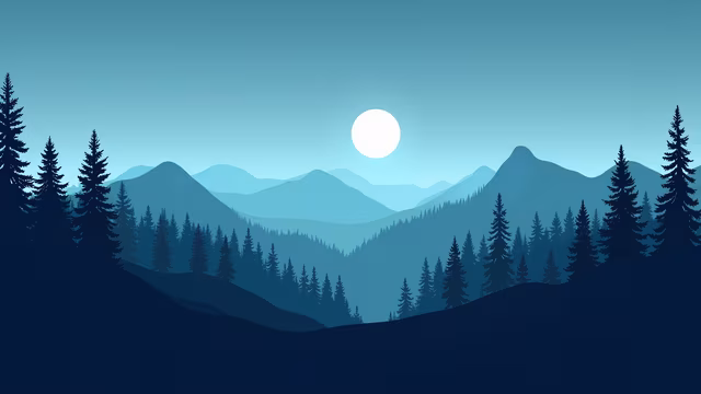 Mountain Serenity Illustration