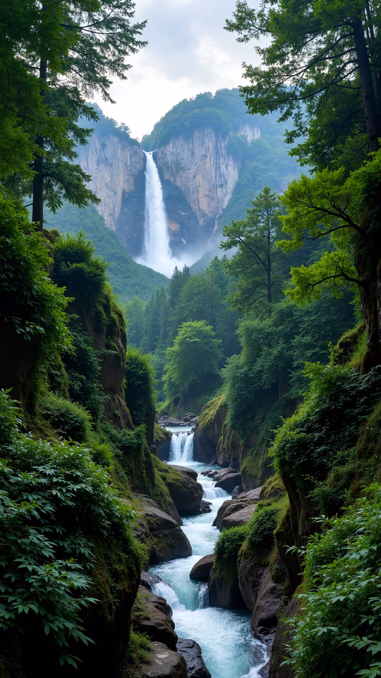 Mountain Waterfall
