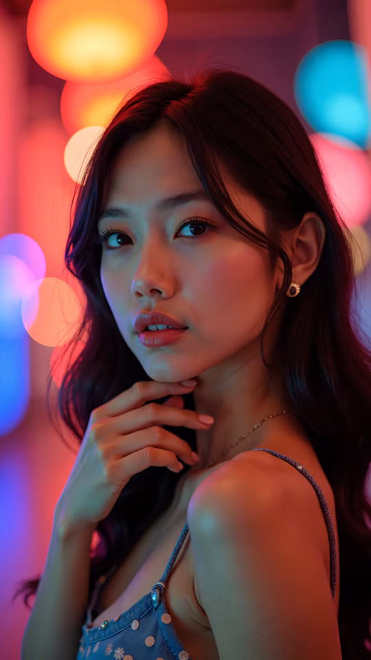 Neon Night Portrait