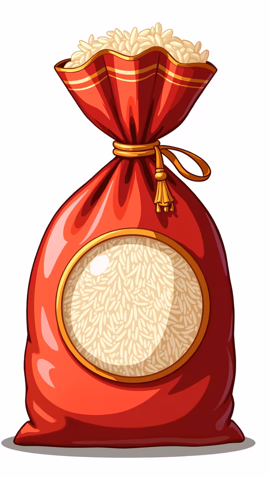 Red Rice Bag Illustration