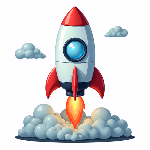 Rocket Launch Illustration