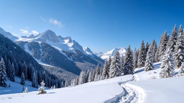 Snowy Mountain Landscape
