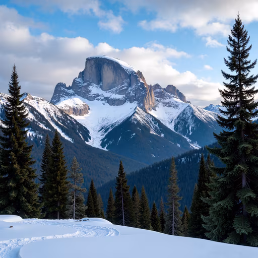 Snowy Mountain Peak