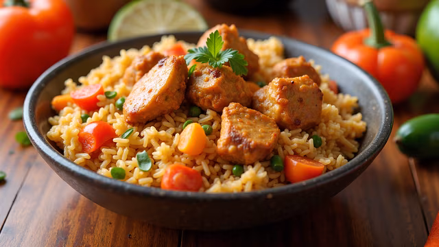 Spicy Chicken and Rice Bowl