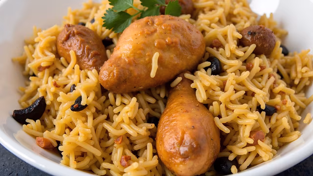 Spicy Rice with Sausages
