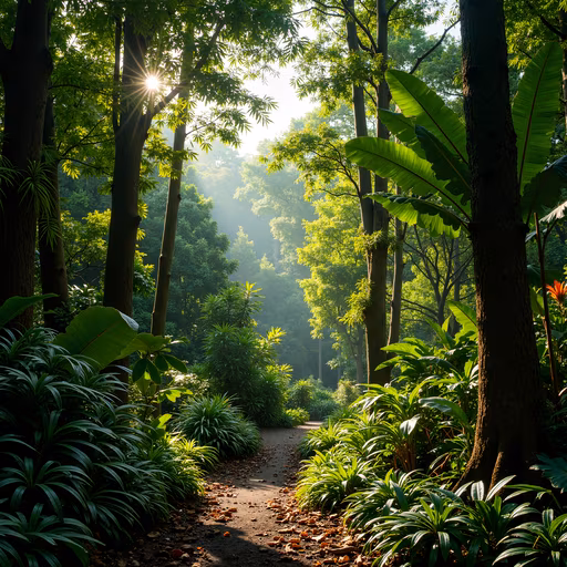 Sunlit Forest Path