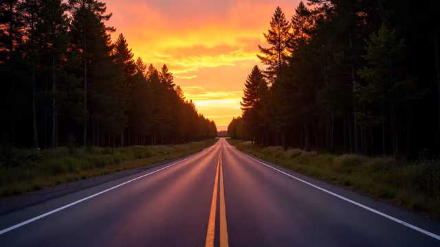 Sunset Road Illustration