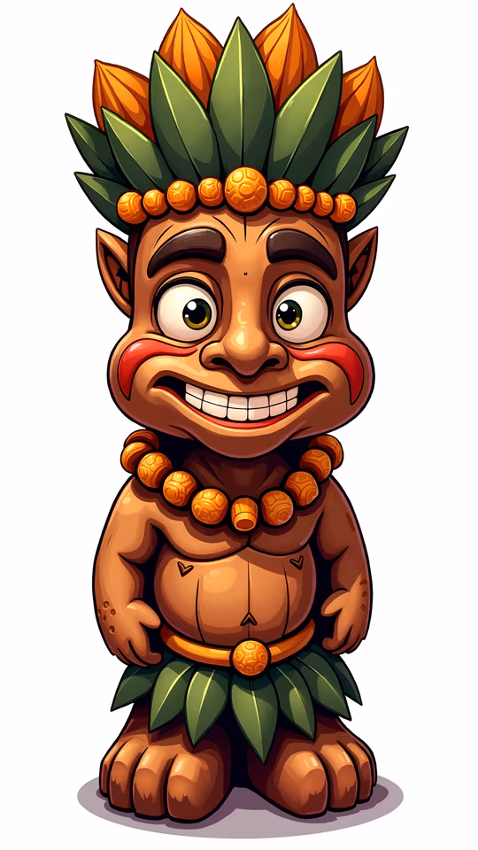 Tiki God Illustration