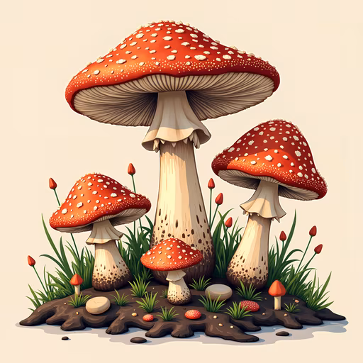 Toadstools Illustration