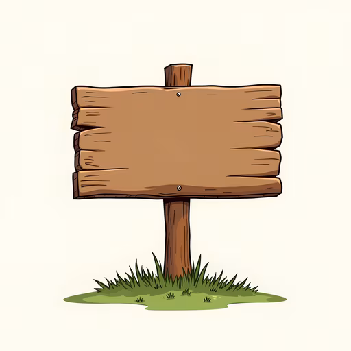 Wooden Signpost Illustration