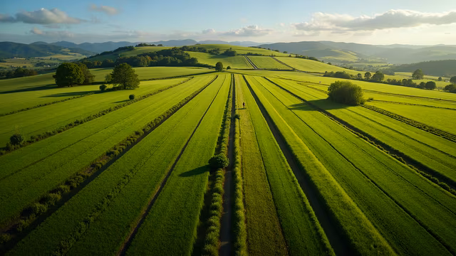 Aerial View of Rolling Hills