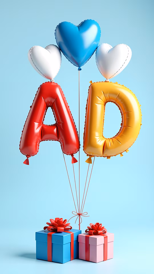 Balloon Letters with Gifts