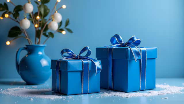 Blue Gift Boxes