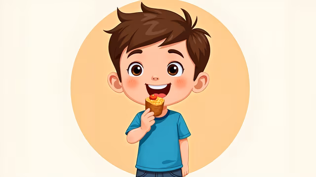 Boy Eating Cupcake