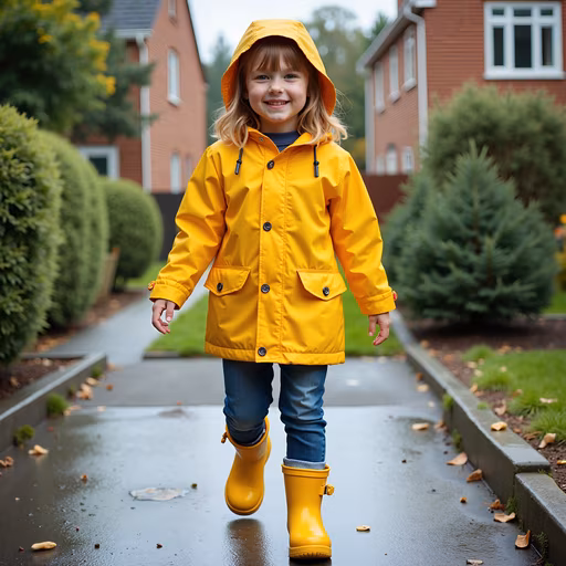 Bright Yellow Raincoat