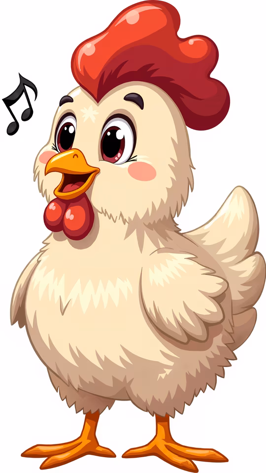 Cartoon Chicken Singing