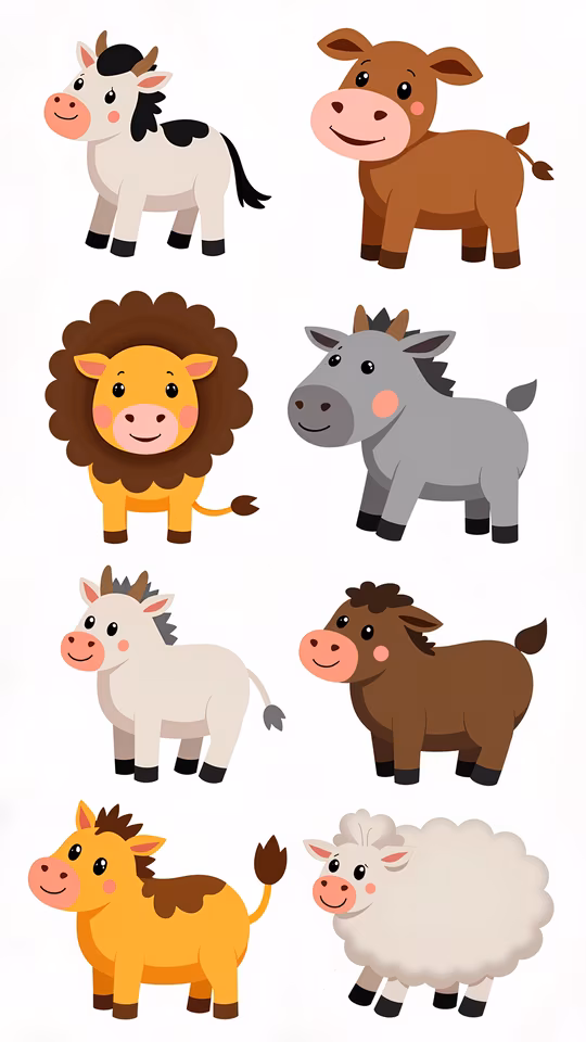 Cartoon Farm Animals