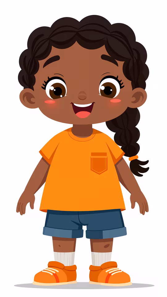 Cartoon Girl Smiling