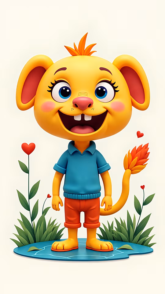 Cartoon Lion Character