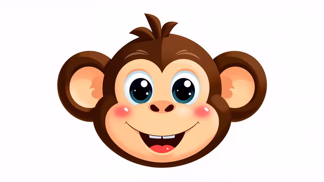 Cartoon Monkey Face