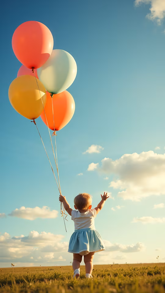 Child with Balloons