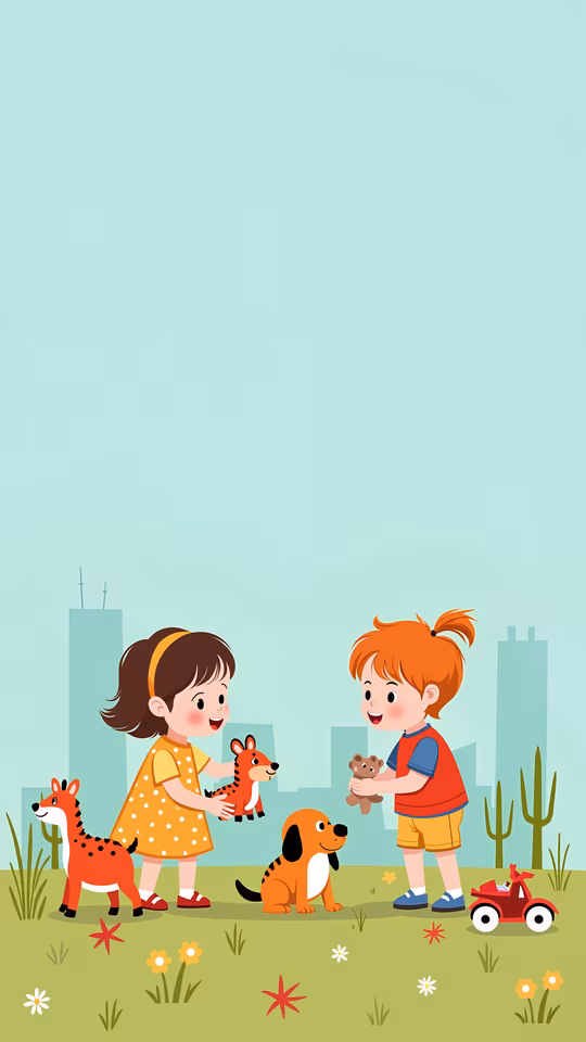 Children Playing with Toys