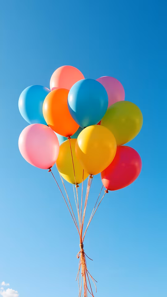 Colorful Balloons Against the Sky