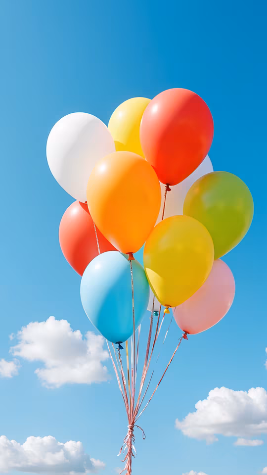 Colorful Balloons Against the Sky