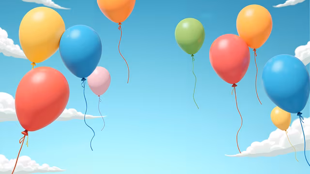 Colorful Balloons in the Sky