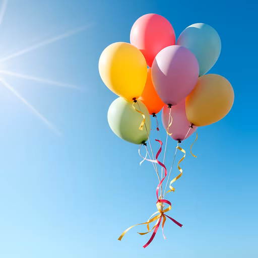 Colorful Balloons in the Sky