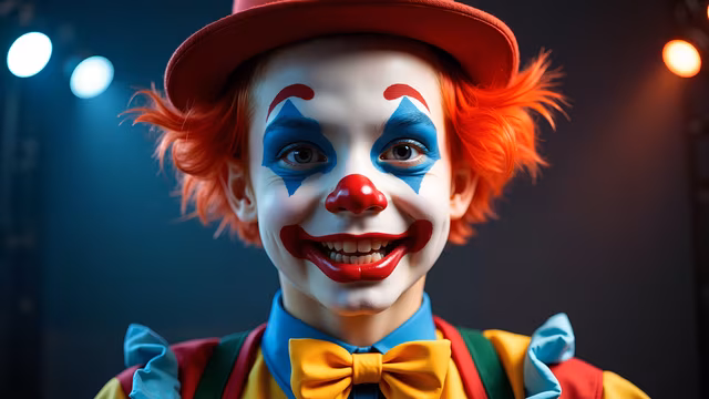 Colorful Clown Portrait