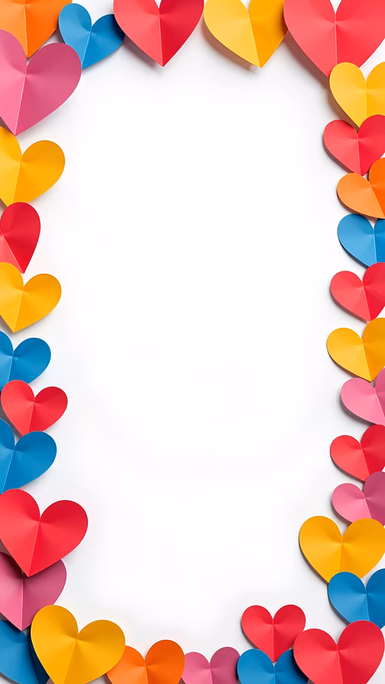 Colorful Heart Frame