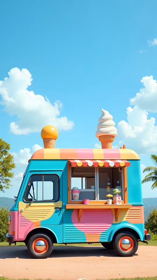 Colorful Ice Cream Truck