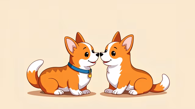 Corgi Love Illustration